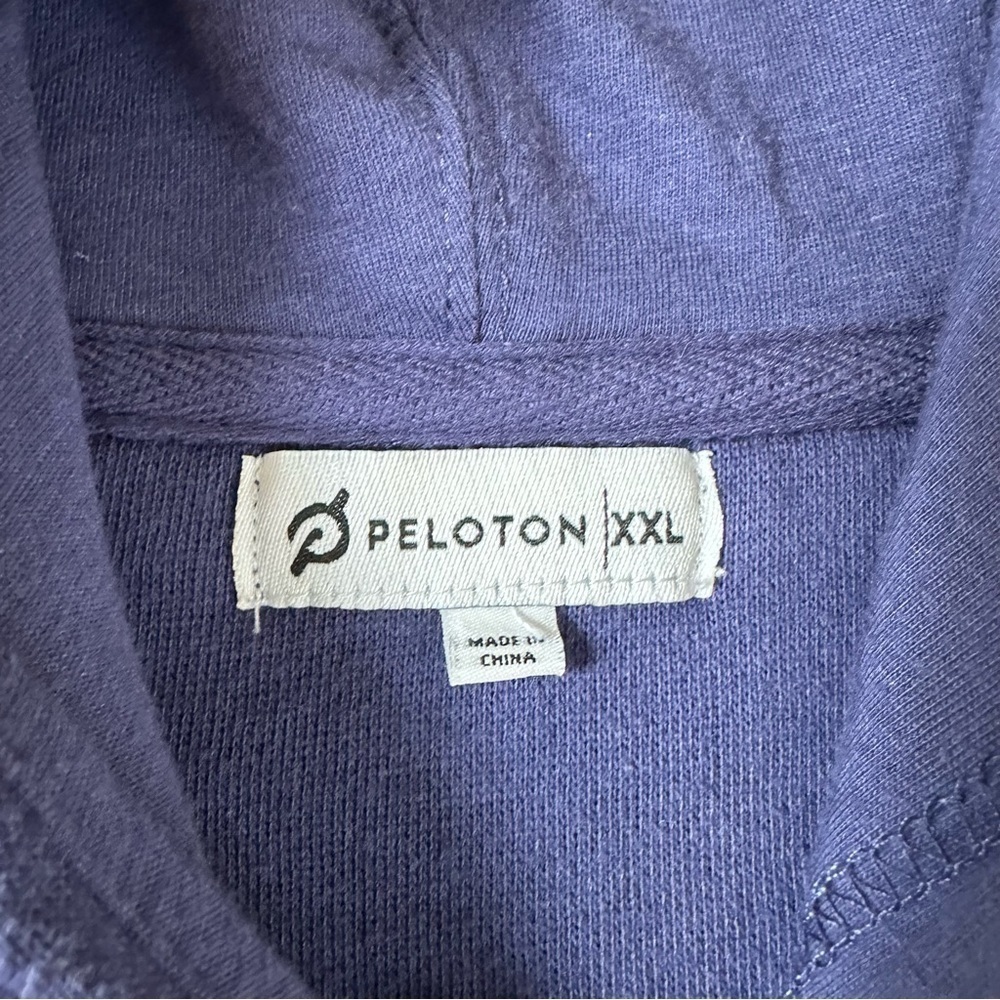 Peloton Purple Blue Full Zip Soft Hoodie Sweatshirt - Picture 3 of 6